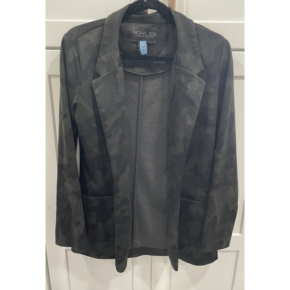 RACHEL ZOE Oversized‎ Blazer Jacket Camo Sz M SI51